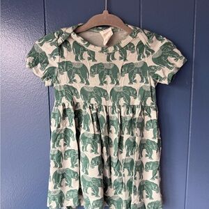 Green Elephant Print Dress